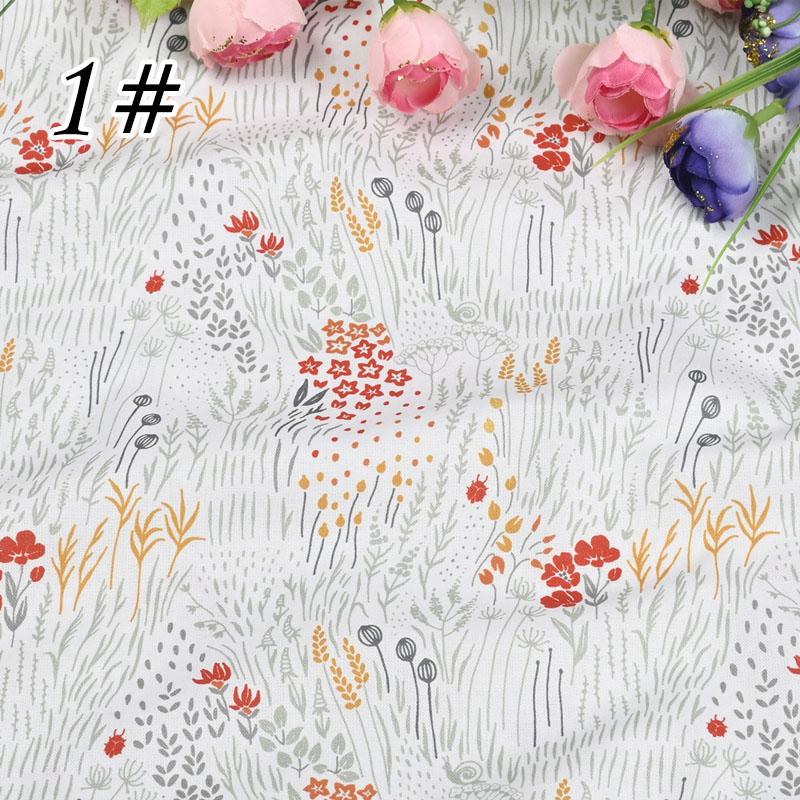 Plain Fabric with Countryside Little Flower Print, Handmade DIY Garment, Shirt Dress, Sewing Cloth, 100% Cotton