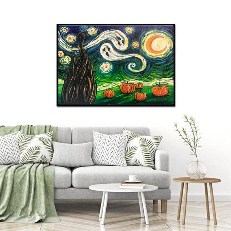 5D-Diamantgemälde zum Selbermachen, „Abstrakter Baum-Kürbis“, 3D-Stickerei, Kreuzstich, Strass-Mosaik-Gemälde, Dekor