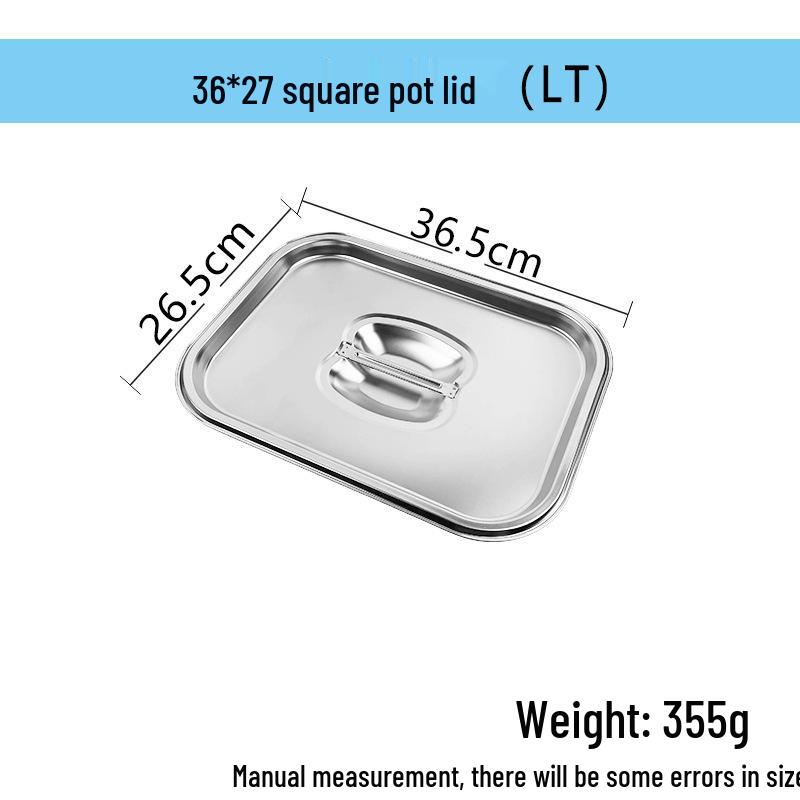 

Stainless Steel Extra Large Rectangular Serving Tray with Lid and Deep Basin
