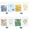 Sada 40 KS Vintage Butterfly PET Transparent Stickers Set for Scrapbook Resin Forms DIY