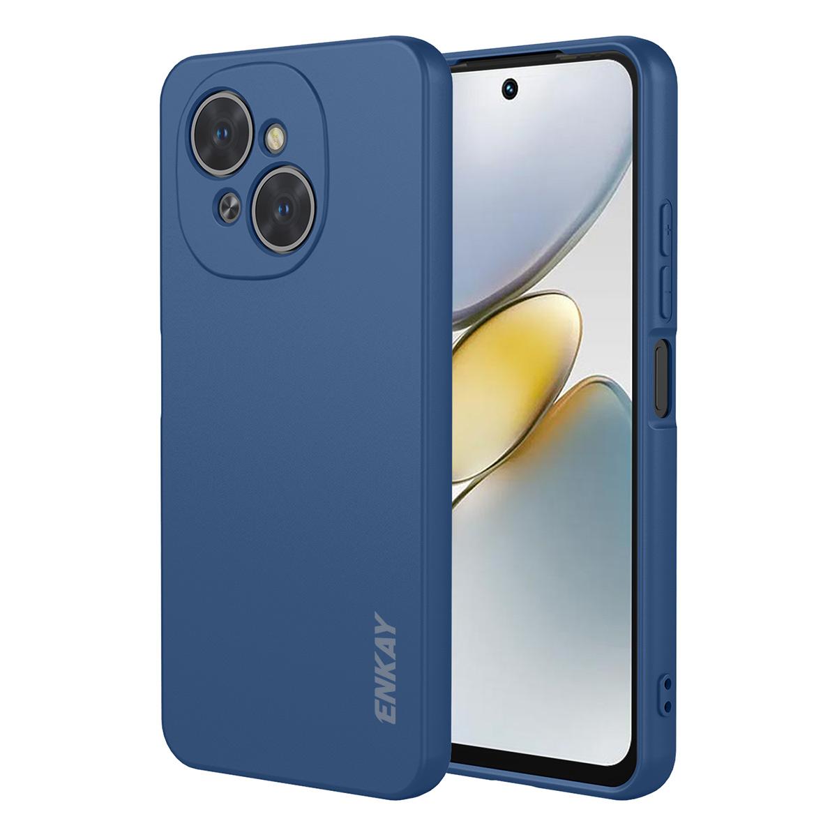 

Для TECNO Pop 9 4G/TECNO Spark Go 1 Силиконовый чехол ENKAY HAT PRINCE Прямоугольная задняя крышка для мобильного телефона Dark Blue