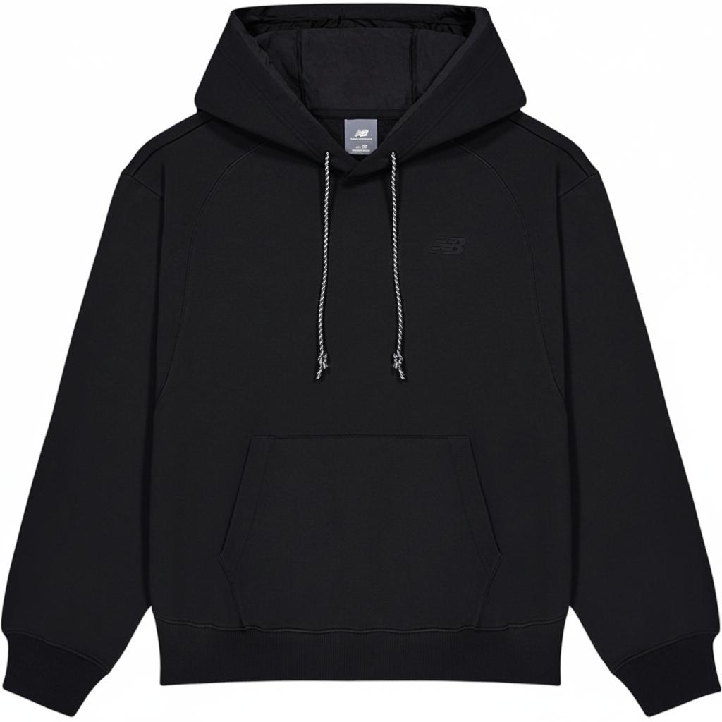 New Balance Sweatshirts Men s Black Hooded Moderate Regular MT61B0AJ-BK 2XL