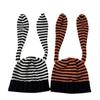 Y2K Rabbit Ears Hat Knitted Stripe Skull Cap All-match Women Beanie Hat  Girl