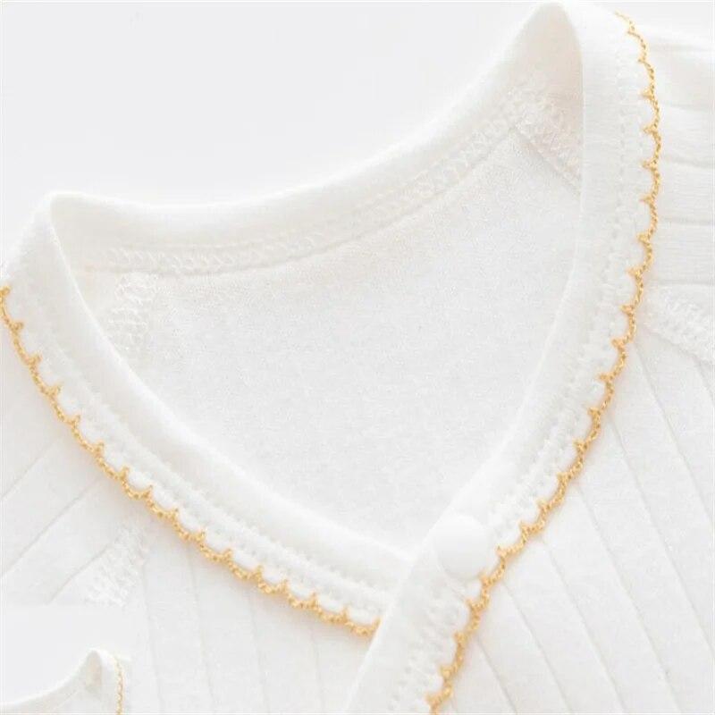 0-6M Frühling Baby Mädchen Jungen Strampler Hut Baumwolle Weiß Kleidung Für Mädchen Mode Säuglings Overall Neugeborenen Babys 0 bis 3 M