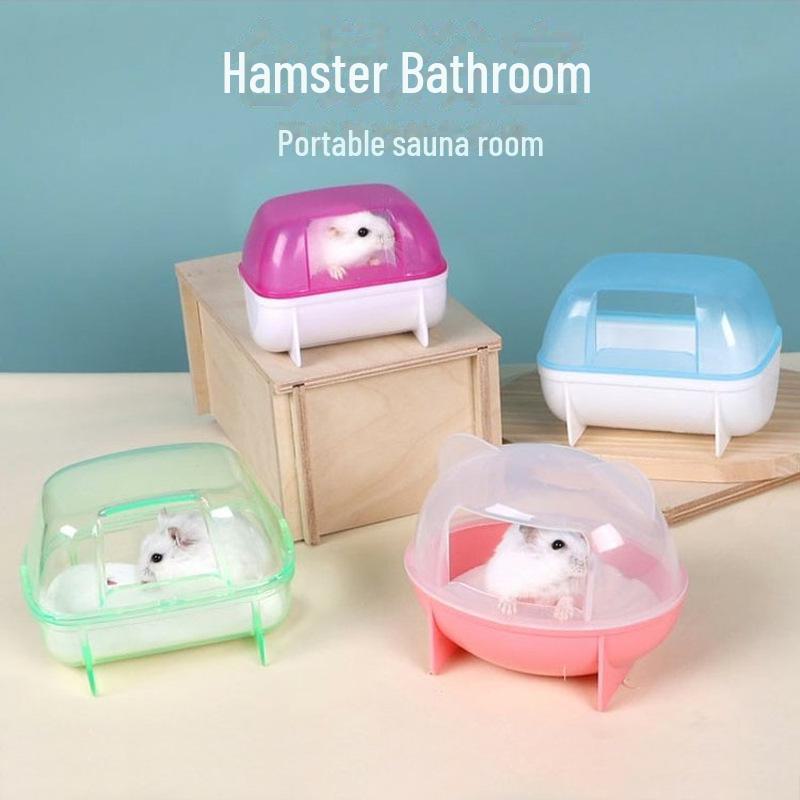 Hamster Sauna Bath with Deodorizing Sand for Small Pets