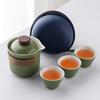 Light Luxury Hand-painted One Pot Three Cups High-end Travel Tea Set Portable Set Teapot Teacup Business Commemorative Gift