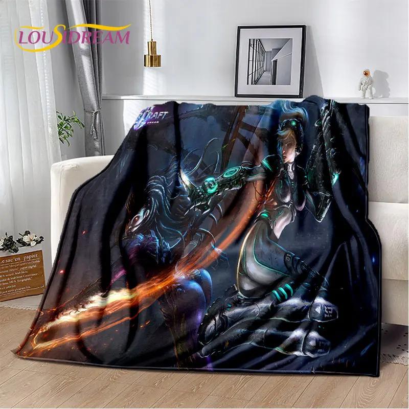 3D HD StarCraft Hra Hráč Měkká Plyšová Přikrývka, Flanelová Přikrývka Hodit Přikrývku pro Obývací Pokoj Ložnici Postel Pohovka Piknikový Kryt Děti