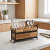 Large Capacity Tableware Storage Box Space Saving Flatware Organizer  Farmhouse