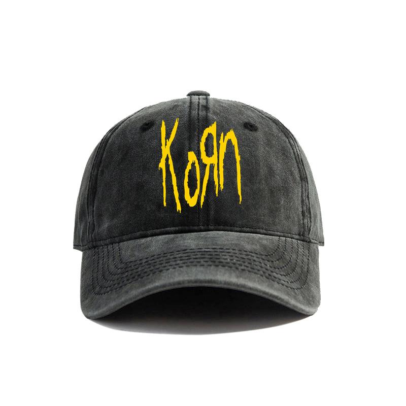 

Korn Baseball Cap Distressed Hats Metal Rock band Cap Unisex Retro Outdoor Summer Adjustable Hat MZ-288