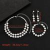 Fashion Shining Jewelry Set Inlay Rhinestone Clavicle Chain Elegant Bracelet  Wedding Engagement
