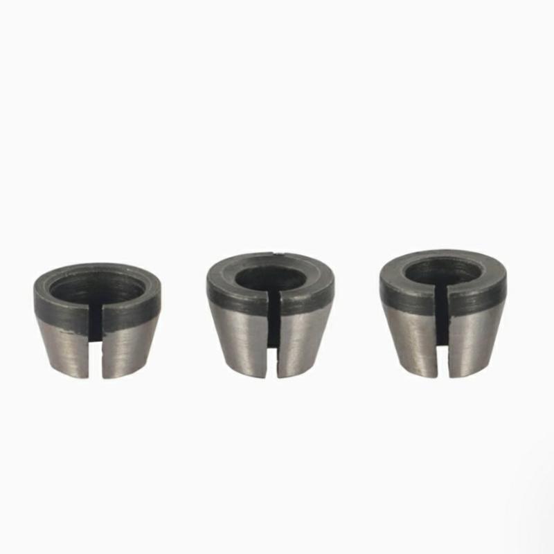 5pcs Routers Bit Shank Adapter Set Includes Collet Chuck and Nuts for Trimming Engraving Machines 6mm 1/4Inch Shanks