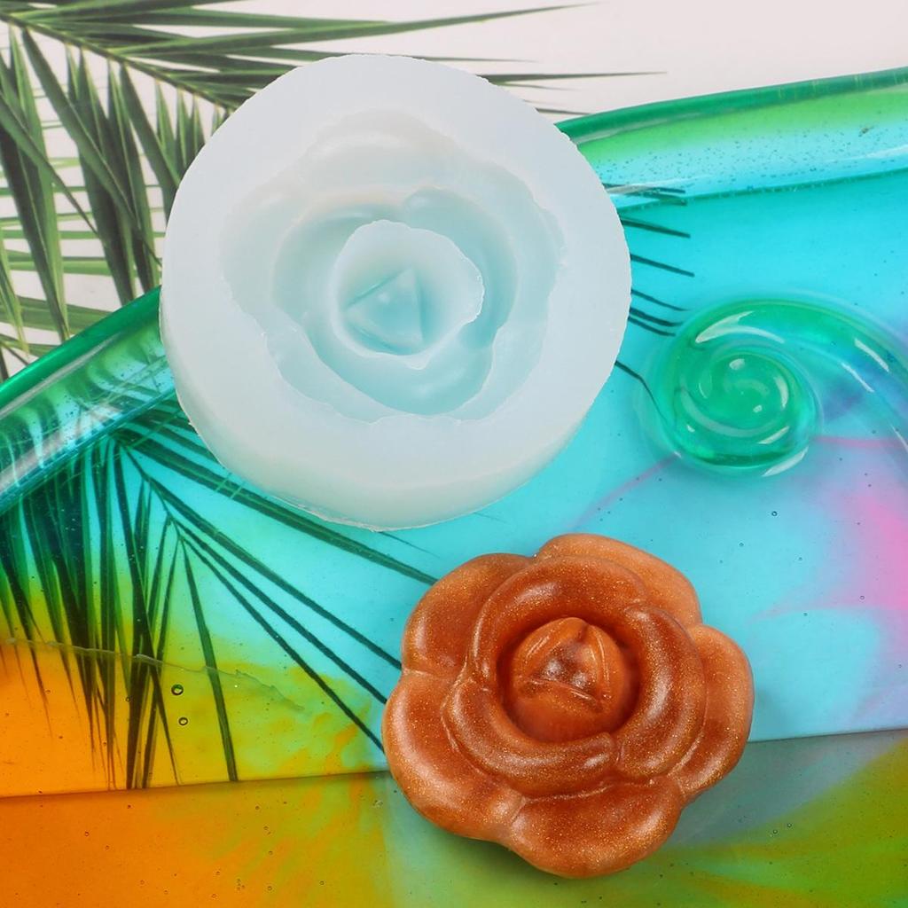 3D Peony & Rose Flower Silicone Mold for Candles, Diffusers, Soaps, and Epoxy Crafts