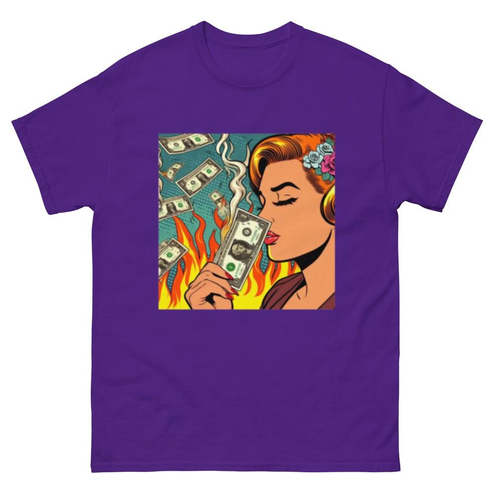 Introducing the Scent of Money Burning T-Shirt! Unisex T-Shirt S