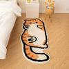 Cute Cat Bath Rug, Irregular Animal Shaped Floor Mat, Soft Absorbent Non Slip Area Carpet for Bath Tub, Shower, Bedroom, Living Room