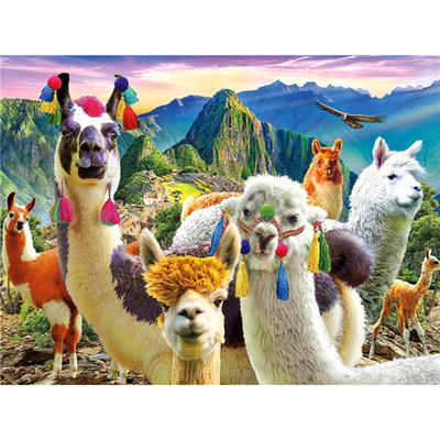 Ricamo Diamante 5D Fai da Te Punto Croce Alpaca Montagna Pittura Diamante Mosaico Quadrato/Rotondo Animale Immagine Modulare