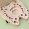 Baby Tooth Box Wooden Milk Teeth Organizer Storage Boys Girls Save Souvenir Case