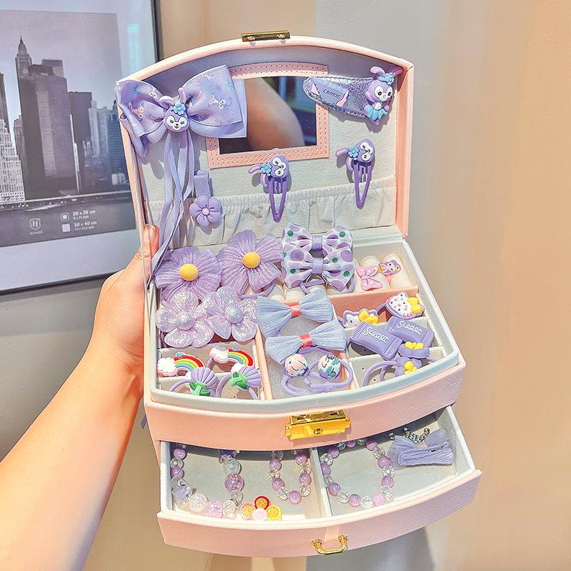 

1 июня Подарочная коробка с принцессными аксессуарами для волос: Детские заколки для волос, шпильки, резинки и головные уборы