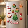 12pcs/set Cartoon Christmas Fridge Magnets Set Animal Magnetic Stickers  Kitchen Cabinet