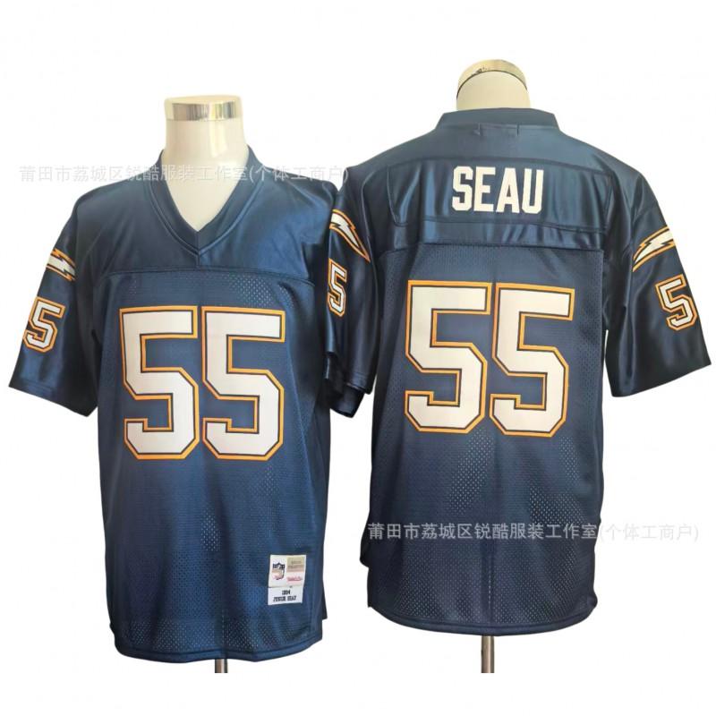 Retro San Diego Chargers Embroidered Mesh Football Tee Men Women Sportswear