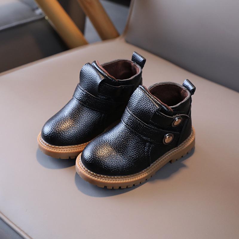 

Baby Boys Martin Boots Autumn And Winter Newest Girls Fur Single Shoes Kids Motorcycle Baby Comfortable And Waterproof High Boots 21