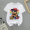 Summer Trendy and Fun Cartoon Clownfish Printed Short Sleeved T-shirt for Boys and Girls with Dopamine Style Parent-child Outfit