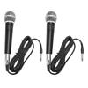 2PCS Wireless Microphone Set ABS Dual Handheld Dynamic Mic System with Receiver for Singing Karaoke