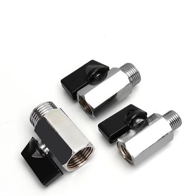 1/8" 1/4" 3/8" 1/2" Threaded Mini Brass Ball Valve BSP Male To Female Air Compressor Water Gas Oil Shut Off Valve