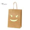 Decorative Party Supplies Halloween Candy Bags with Luminous Pumpkin Ghost Prints, Thickened Reusable Paper Treat Container Gift Bags, Trick or Favors