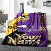 Name Custom Minnesota Vikings Logo Print Flannel Blanket High Quality Warm Comfortable Cover for All Seasons Perfect for Gifts Home Decor