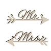 Wooden Letter Arrow Sign Boxwood Mr Mrs Wedding Party Decoration Chair Ornament Garden Event Home Decor Wooden Sign