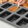 Large Capacity Mini Loaf Brownie Pans Non-Stick Carbon Steel Cake Mold  Cooking Accessory