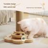 Cat Scratcher Turntable Funny Stick Balls Durable Sisal Scratching Board Pet Supplies Cat Grab Column Pet Cat Toy