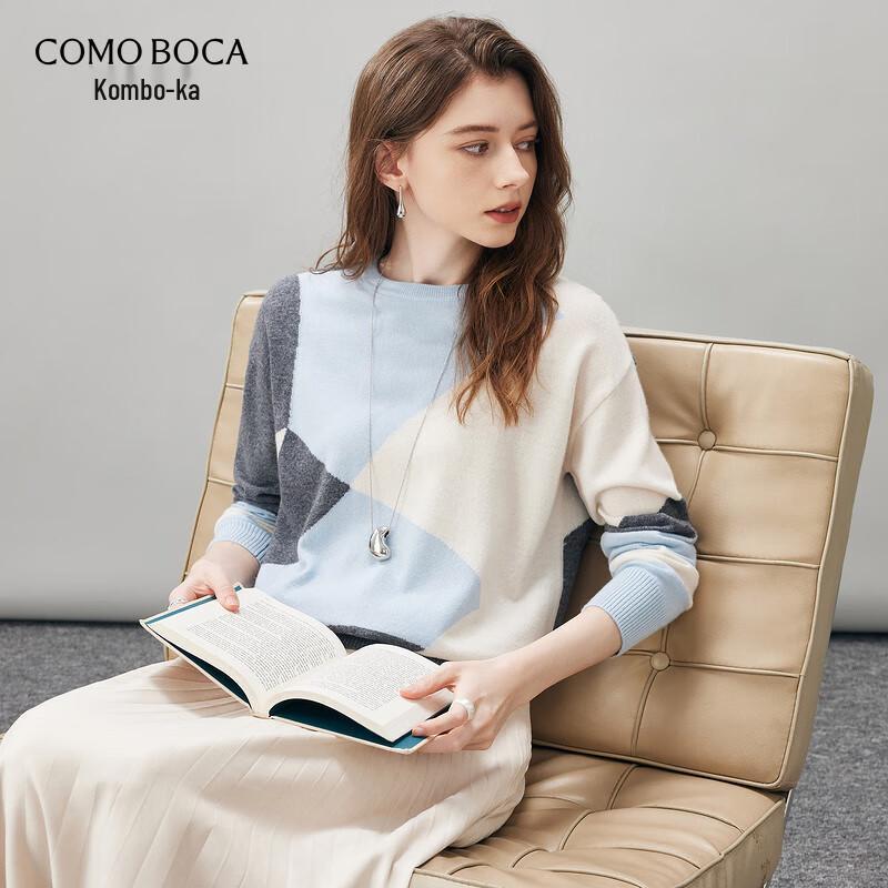 

Komongbox 2025 A/W Women s Round Neck Loose Wool Knit Sweater M