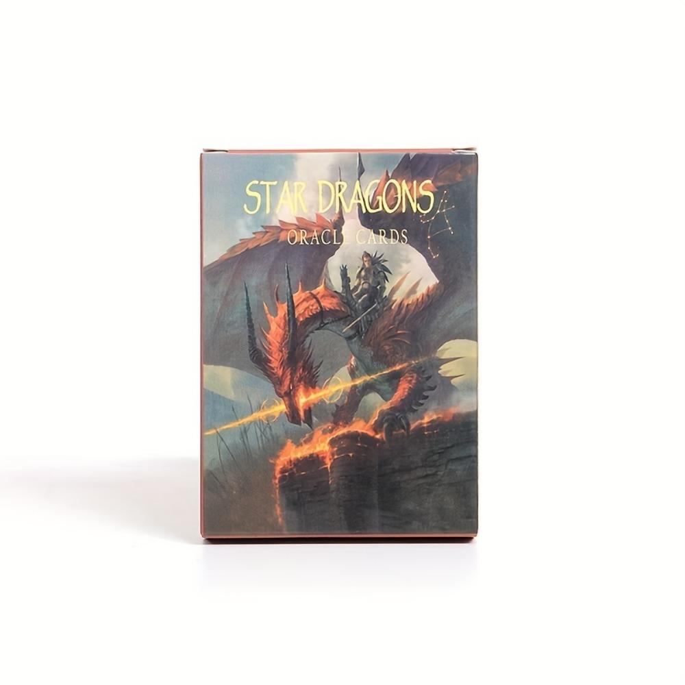 Star Dragons Oracle Card 33-korts kortstokk med elektronisk guidebok spåspill 10,4*7,3 cm