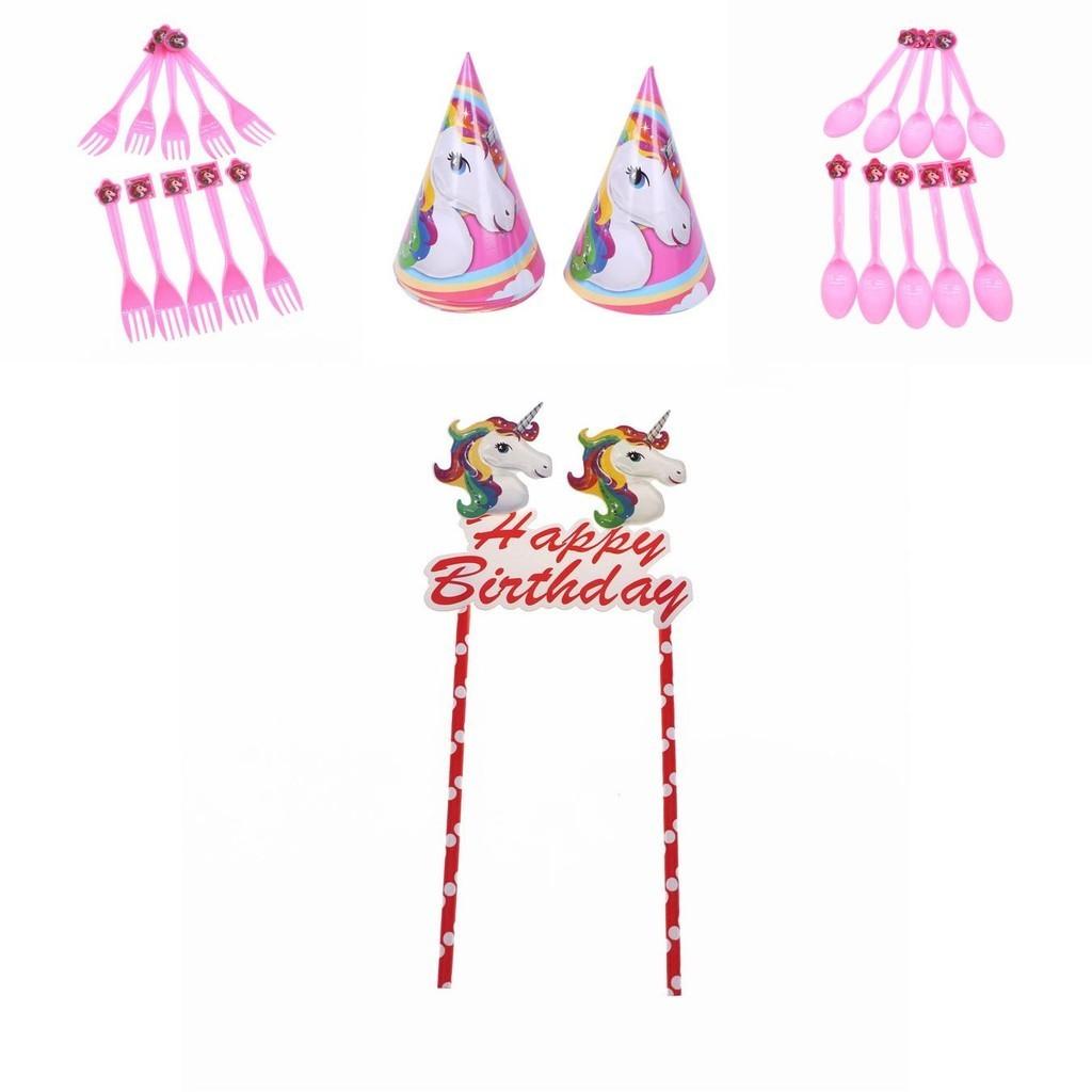 Enchanting Unicorn Kids Birthday Party Supplies Complete With Delightful Plates And Tablecloth