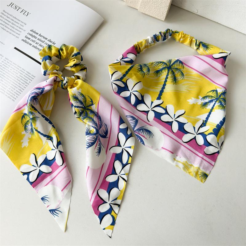 Long Ribbon Decorative Hair Tie for Women Seasonal Elegant Accessory Quality Elastic Hair Ring