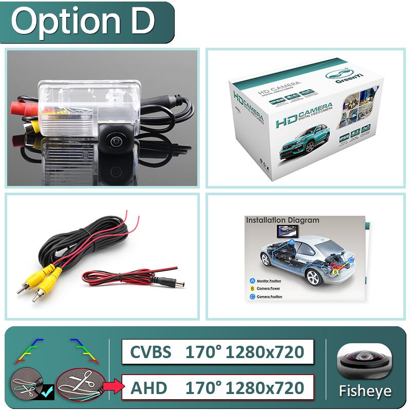 GreenYi AHD 1080P 170 ° Fisheye Lens Vehicle Rear View Camera For Toyota Corolla Sedan BYD F3 F3R S6 M6 Lifan 620 sedan X60 Car