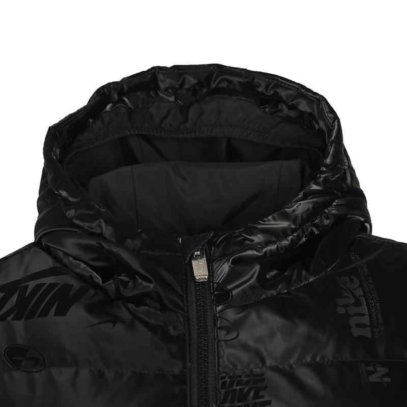 Nike Down Jacket Comfortable Hooded Stylish Long Sleeve Kids Jackets Black NY2442030GS-001