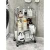 Wheeled 3-Tier Trolley Multi-Tier Storage Shelf for Organized Spa and Salon Settings