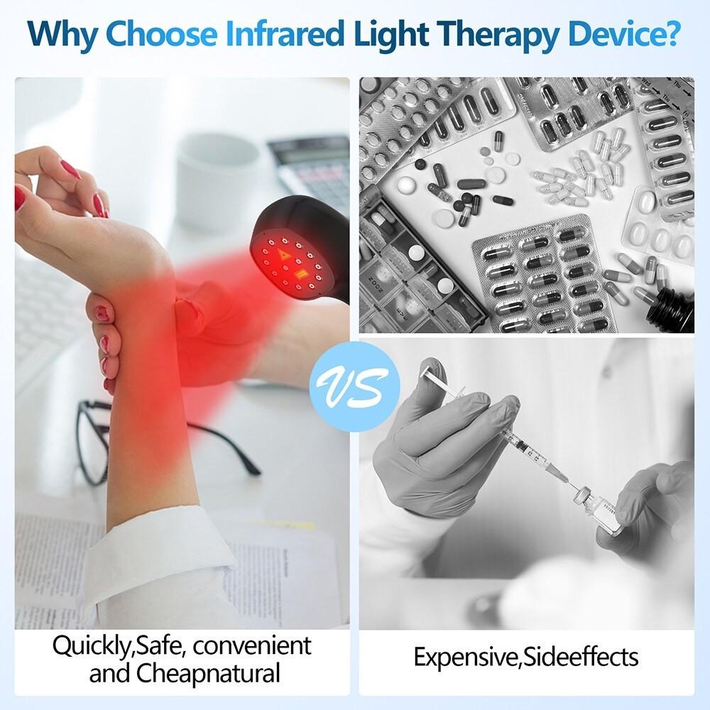 808nm Handheld Kaltlaser Behandlung Schmerzlinderung Rotlichtgerät Ischiasschmerzen Gicht Infrarotlichttherapie Instrument Neu