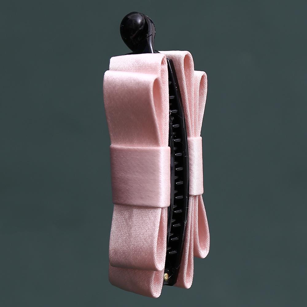 Korean Double Layer Cute Bow Banana Clip - High-End Ponytail  Half-Up Hair Accessory