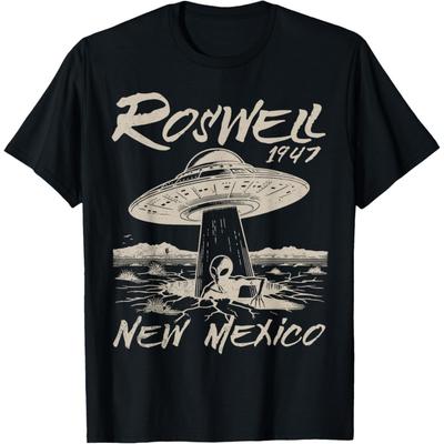 Wttyolo Roswell New Mexico 1947 Rapimento Alieni UFO Incidente Maglietta Vintage