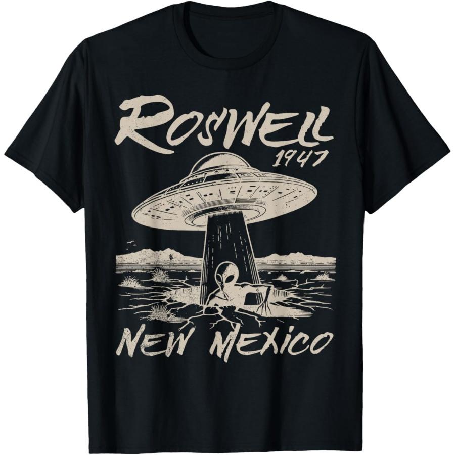 

Wttyolo Roswell New Mexico 1947 Alien Abduction UFO Crash Vintage T-Shirt XXXXXL чорний