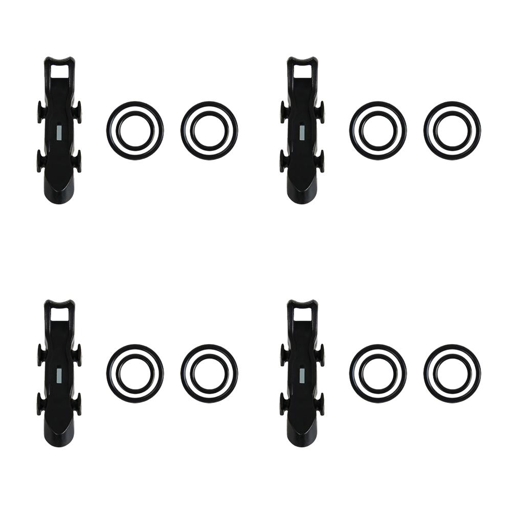 10-4pc Fishing Magnetic Fixed Lure Jig Hooks Holder with Rubber Rings Automatic Fishing Lure Bait Holder for Fishing Rod Tools