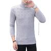 2025 Autumn Men Weave Sweaters Men Warm Turtlenck Knitted Pullover Solid Color Sweater Streetwear Homme Casual Harajuku Sweater