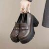 Plattform Britische Lederschuhe Neue Herbst Spice Girl Plattform Uniform Einzelne Schuhe Dick und Hoch
