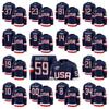 USA National Team Ice Hockey Jersey Trocheck Style Cotton Performance Uniform Men Women Adult
