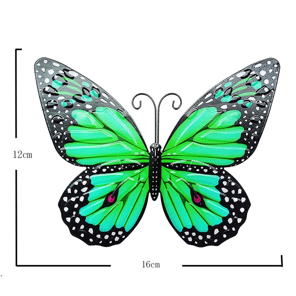 Hanging Ornament Yard Decoration Butterfly Metal Art Sculpture Home Outdoor Iron Art Owl Vintage Garden Fence Decor