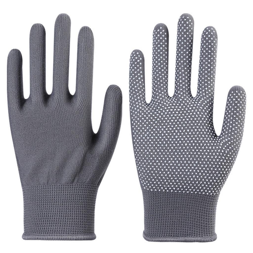 Labor Gloves, Nylon, Anti Slip Latex, Half Finger Gloves, Construction Site, Work, Packaging, Warm, Soft, Breathable, Sunscreen Gloves