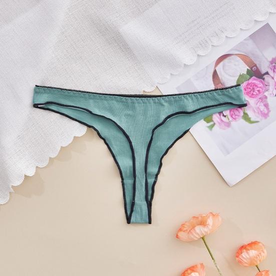 Tangas sin costuras de algodón de tiro bajo para mujer, ropa interior sexy con volantes en el bajo, bragas bikini, calzoncillos transpirables para mujer